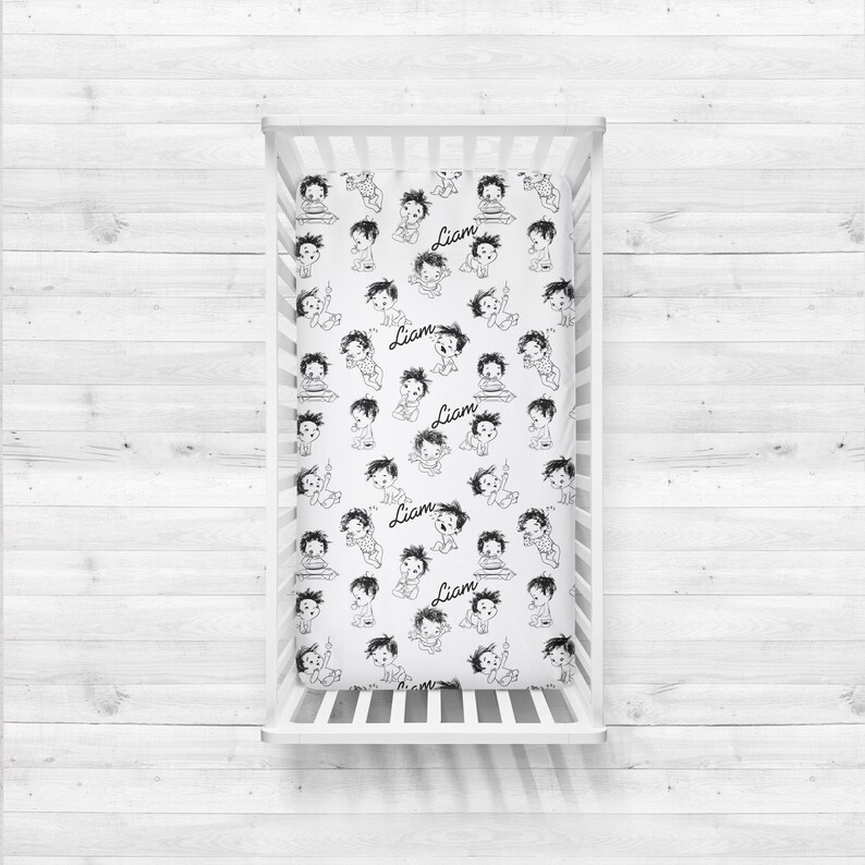 Personalized Baby Crib Sheets Baby Shower Gift Personalized Etsy