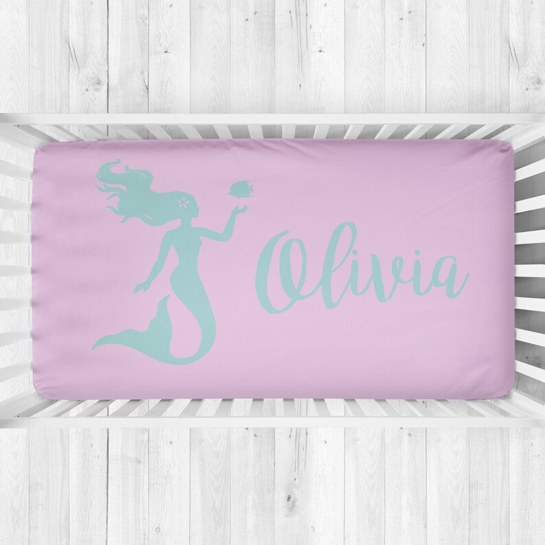 Crib bedding mermaid tail mermaid crib bedding set girl Etsy