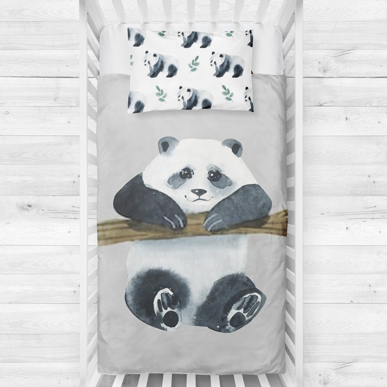 Panda Crib Bedding panda Nursery boy panda baby mom Crib Etsy