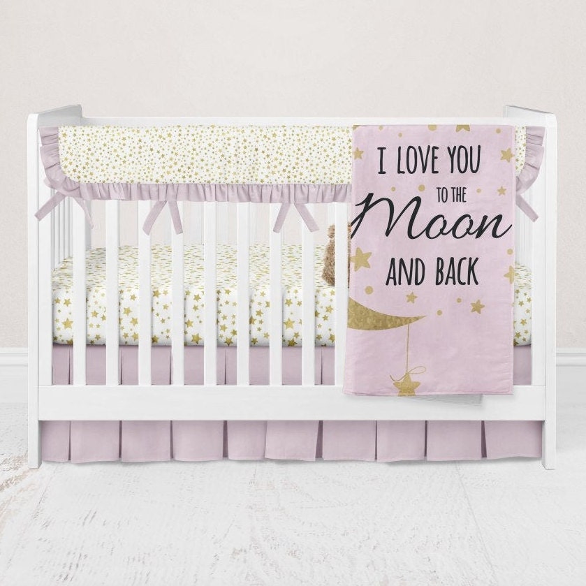love you to the moon and back crib bedding