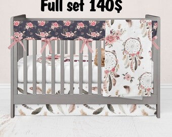 feather crib bedding set