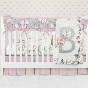 mini crib bedding for girl