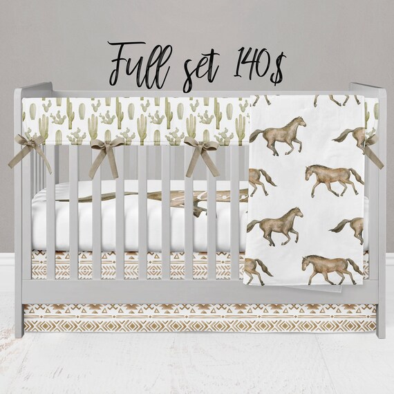 horse crib bedding