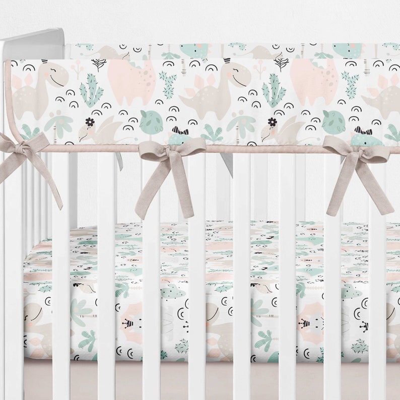 Dinosaur Bedding Set Girl Dinosaur Crib Sheets Pink Princess Etsy