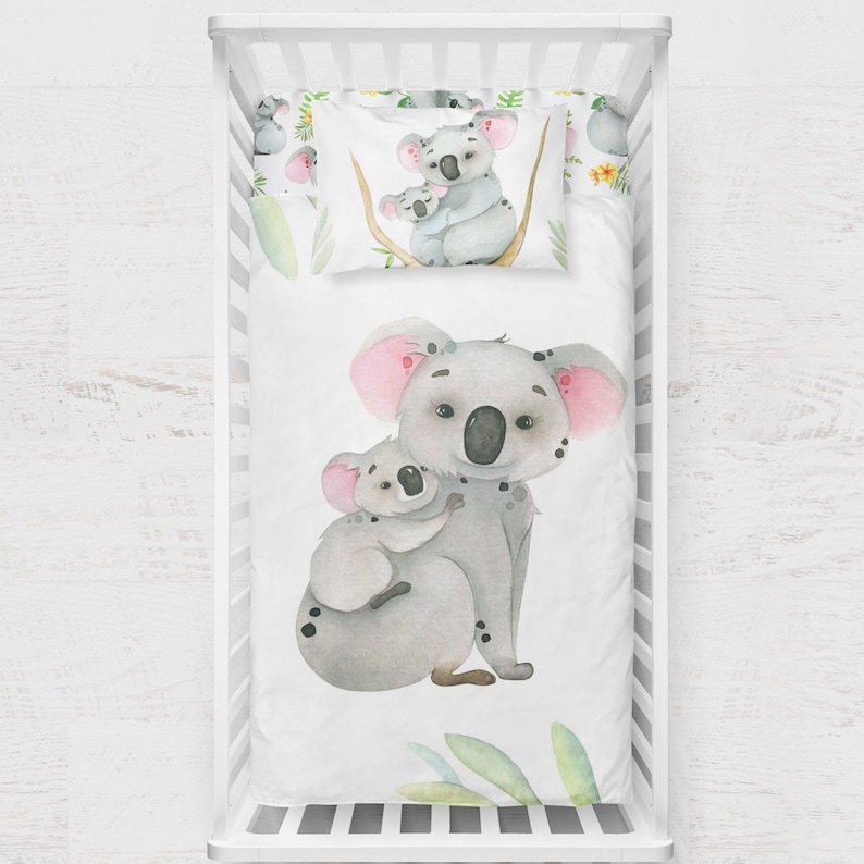 Koala Bear Crib Bedding Nursery Room Koala Crib Bedding | Etsy