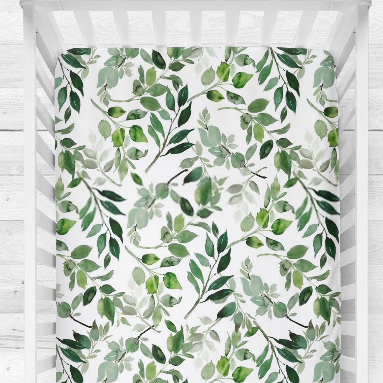 Greenery Crib sheets crib sheets eucalyptus Fitted Crib Etsy