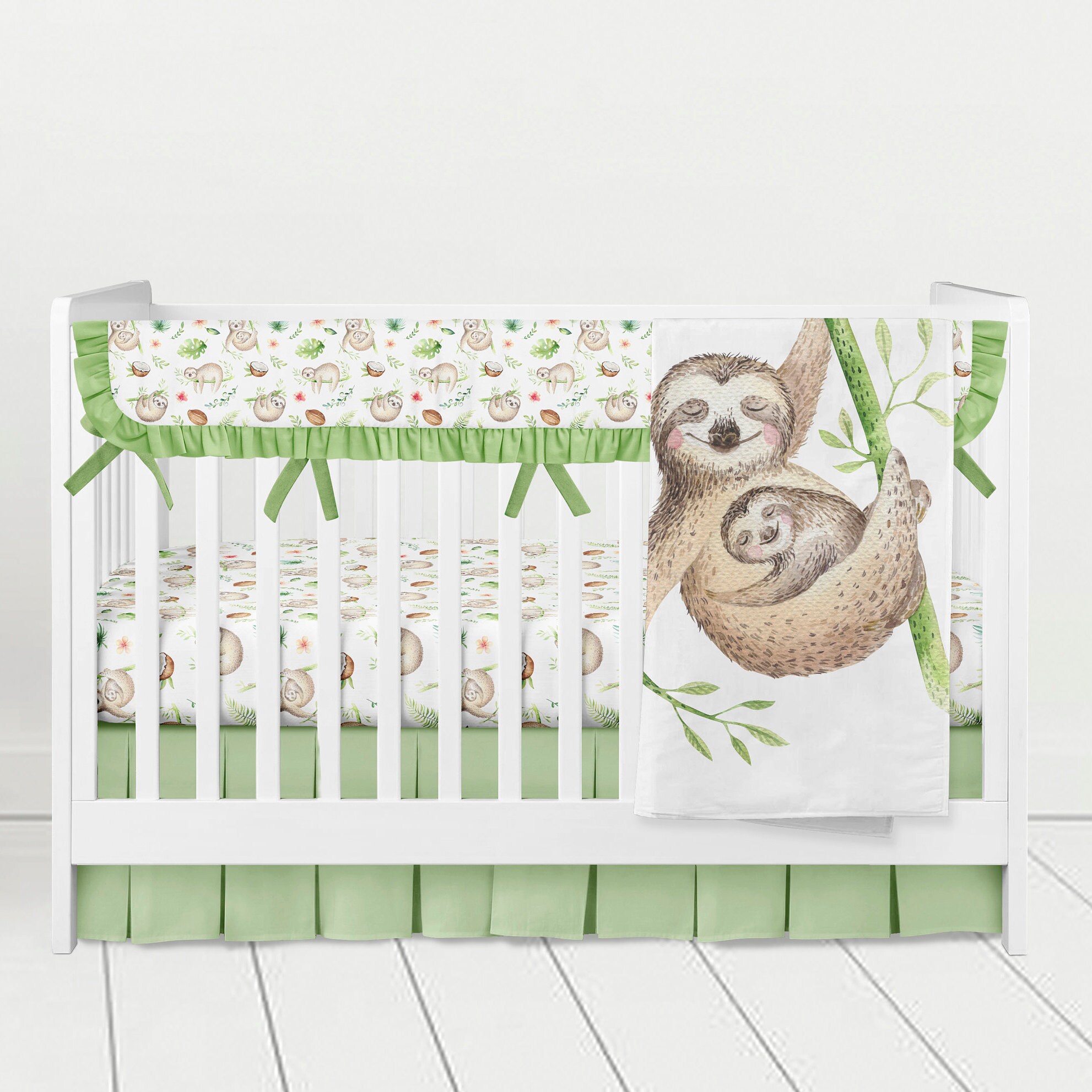 sloth baby sheets