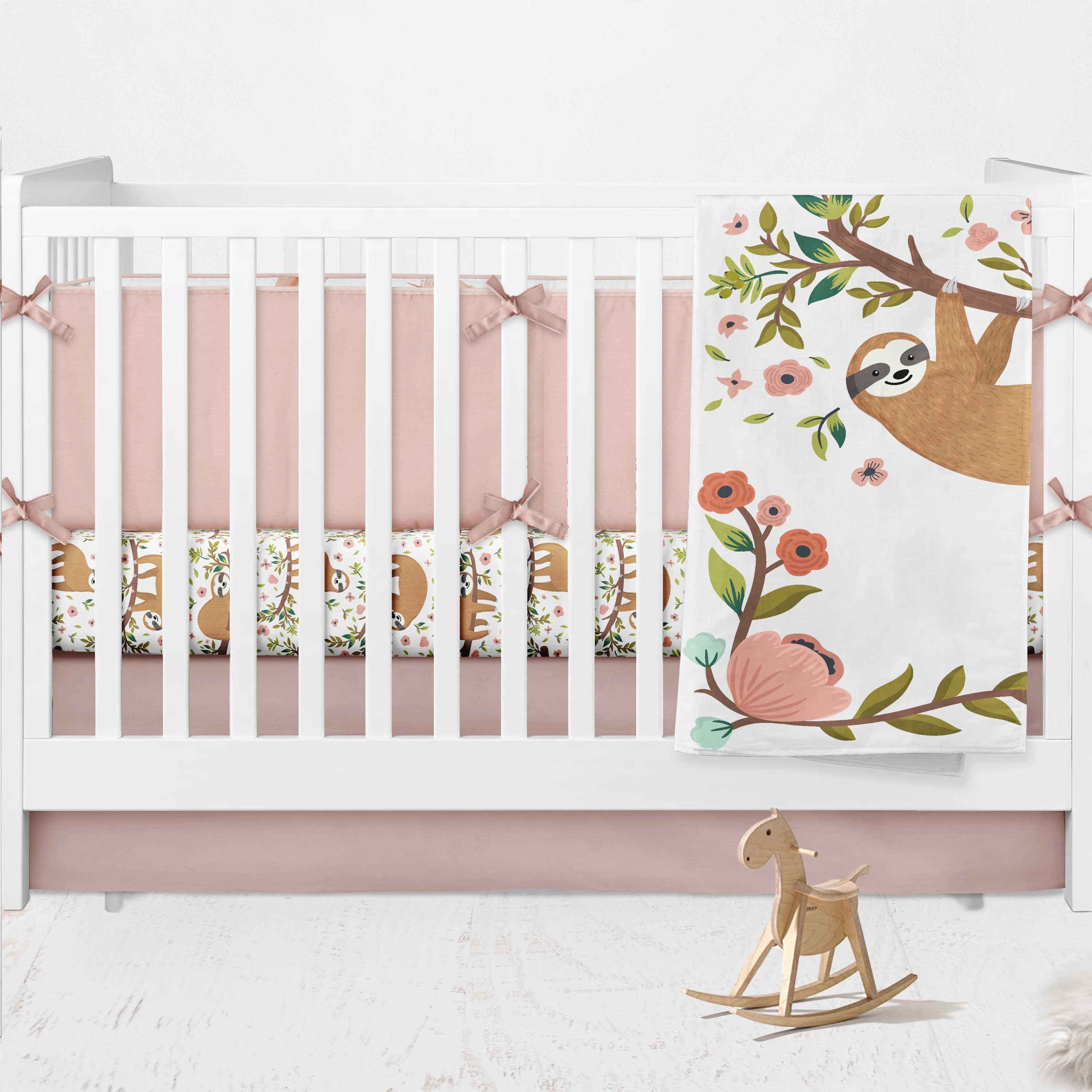 sloth crib set