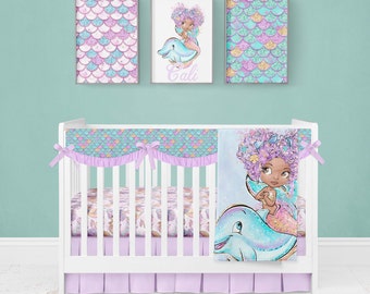 mermaid cot bedding