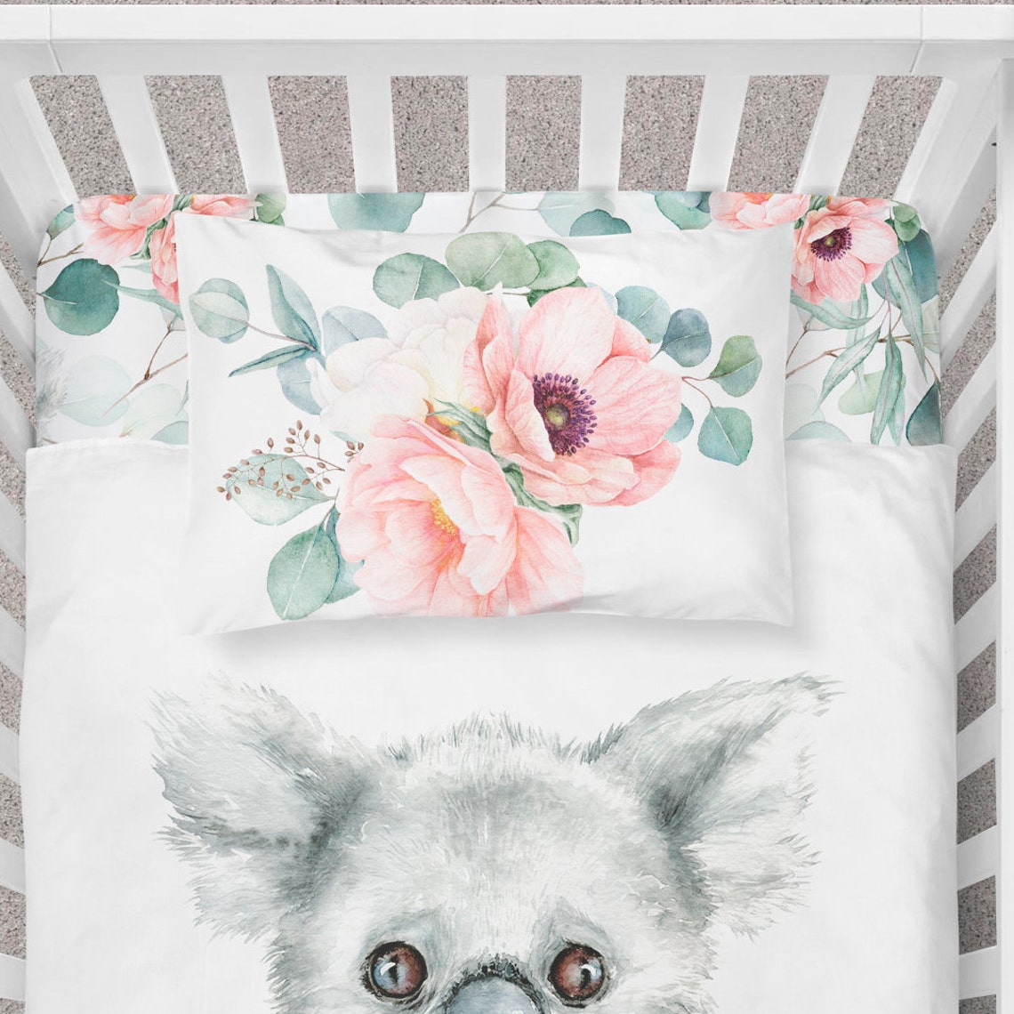 Koala bear baby bedding girl crib bedding nursery room koala Etsy
