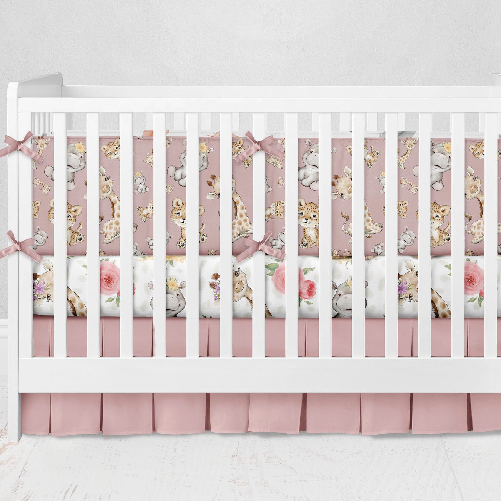 Personalized leopard Crib Bedding Safari animal Nursery room Etsy