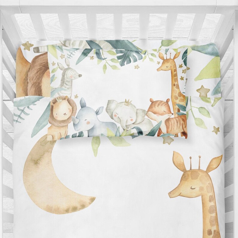 Personalized Safari Crib Bedding Safari Nursery room Safari Etsy