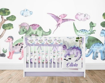 dinosaur cot bumper set