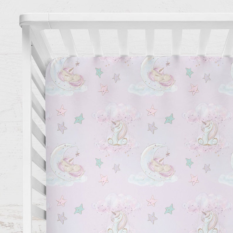 Cute unicorn crib bedding unicorn nursery girl bedding set Etsy