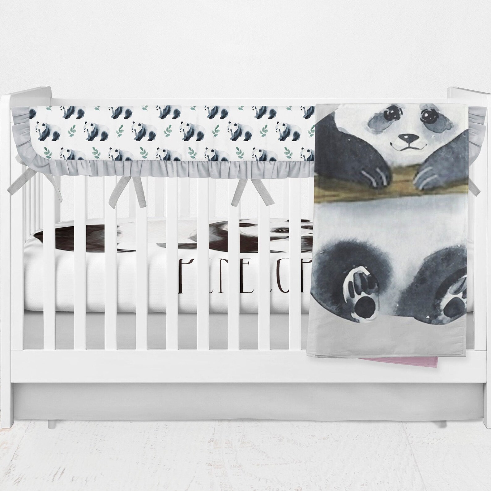 Panda Crib Bedding panda Nursery boy panda baby mom Crib Etsy