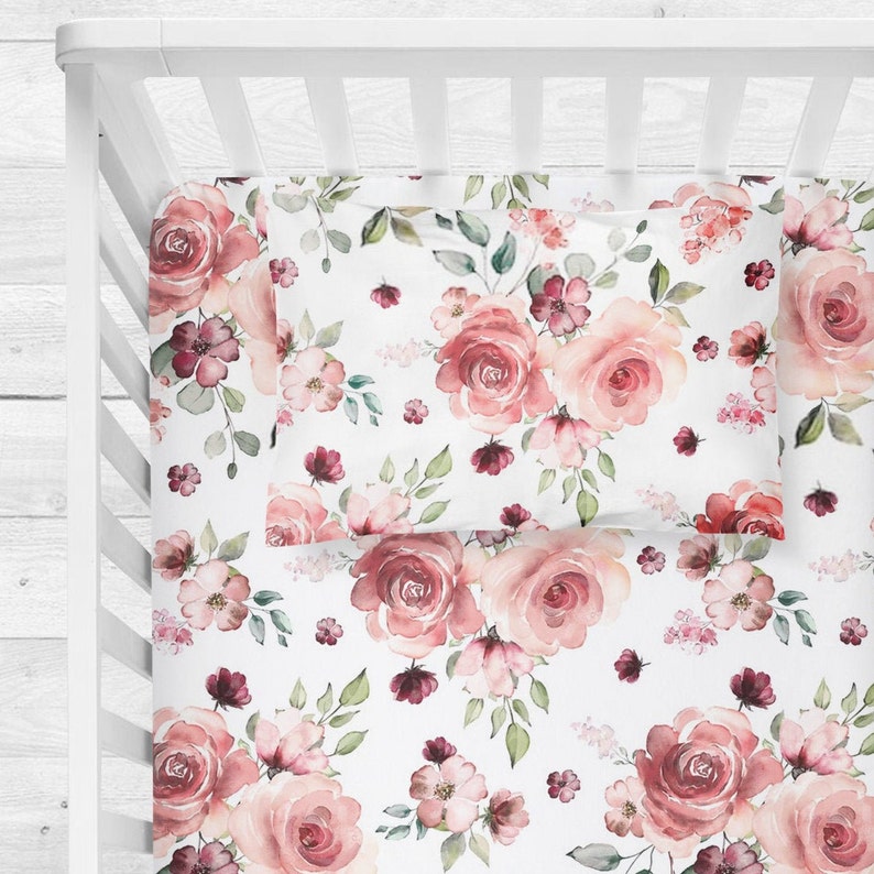 Vintage Floral Crib Sheets Flower Girl Crib Sheets Baby Etsy