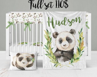 panda bear crib bedding