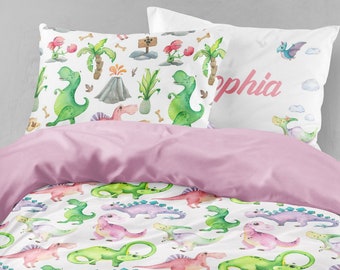 pink dinosaur sheets