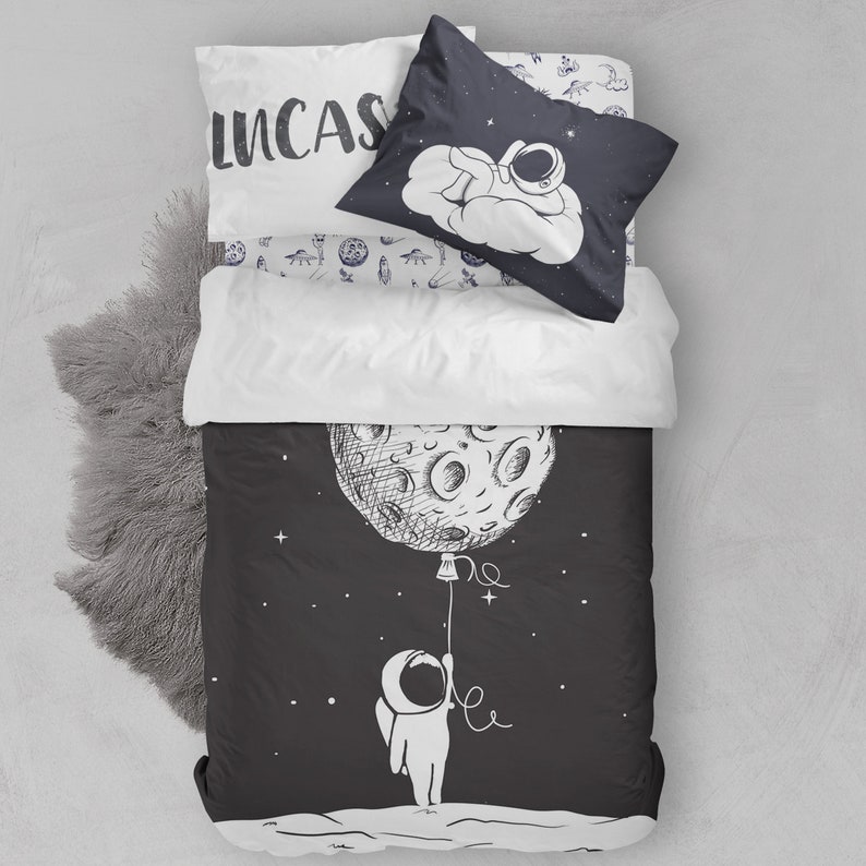 Astronaut twin bedding set space bedding set toddler bedding Etsy