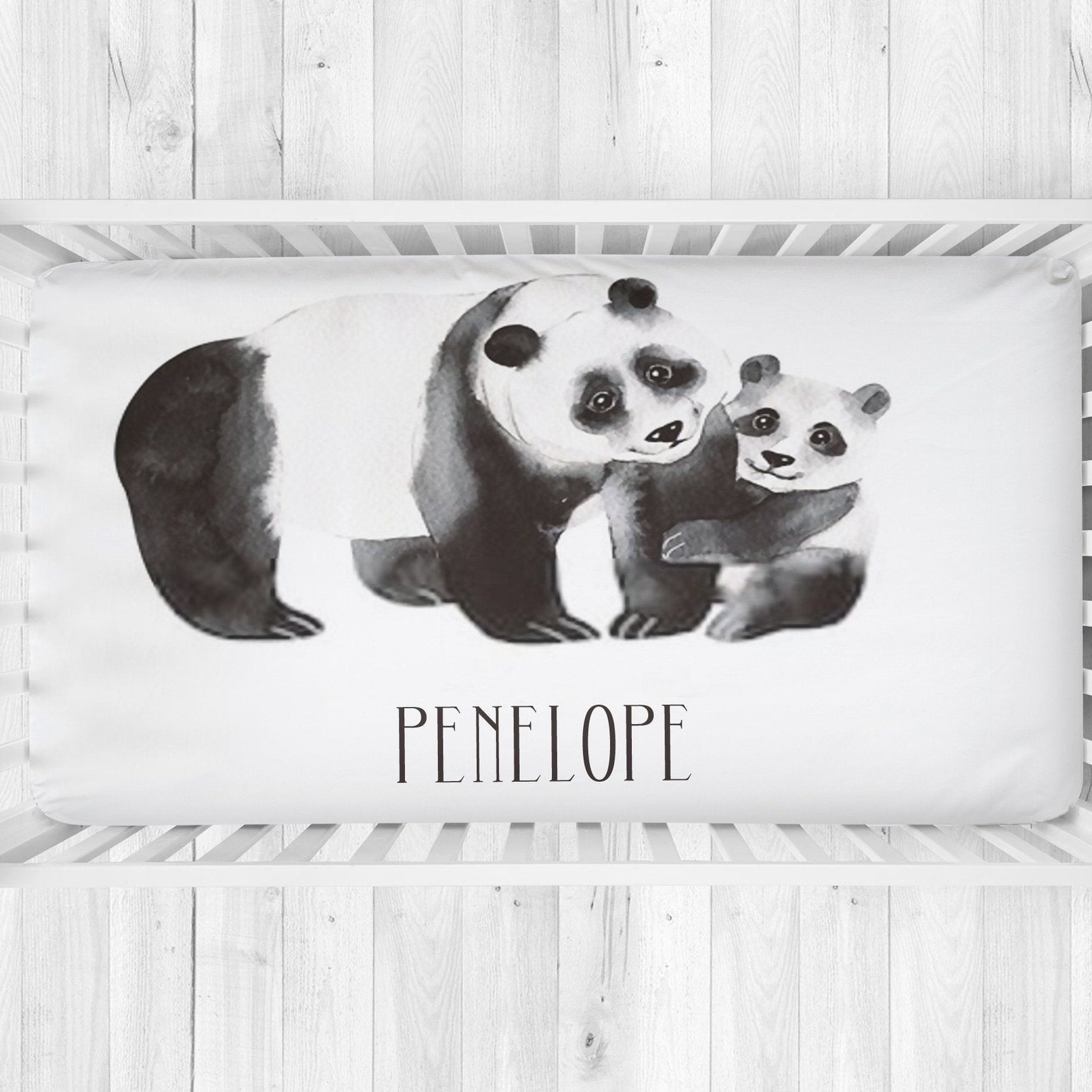 Panda Crib Bedding panda Nursery boy panda baby mom Crib Etsy