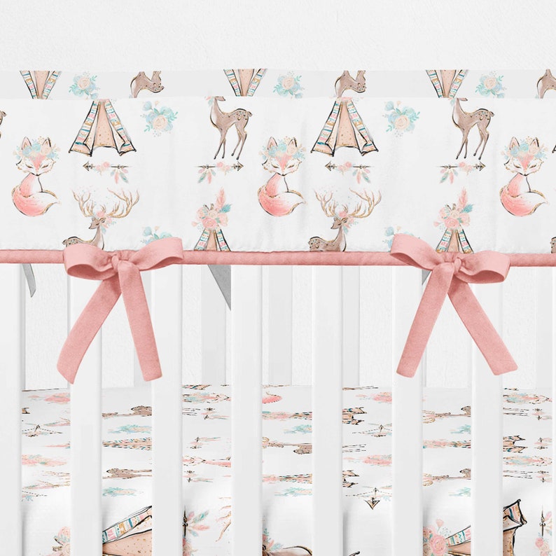 Woodland Nursery Crib Bedding Fox Baby Crib Bedding Woodland Etsy