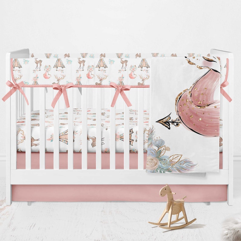 Woodland Nursery Crib Bedding Fox Baby Crib Bedding Woodland Etsy