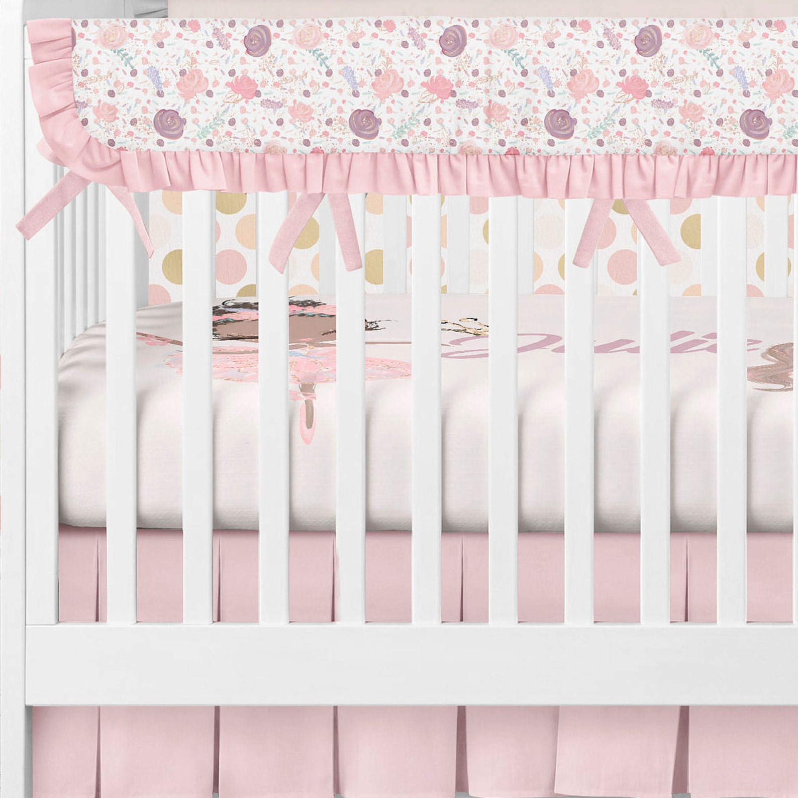 Ballerina black girl nursery crib bedding set ballerina girl Etsy