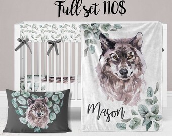 wolf baby bedding