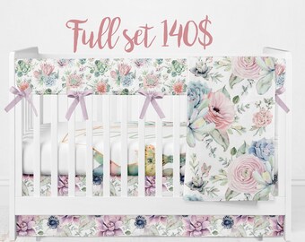 succulent crib bedding