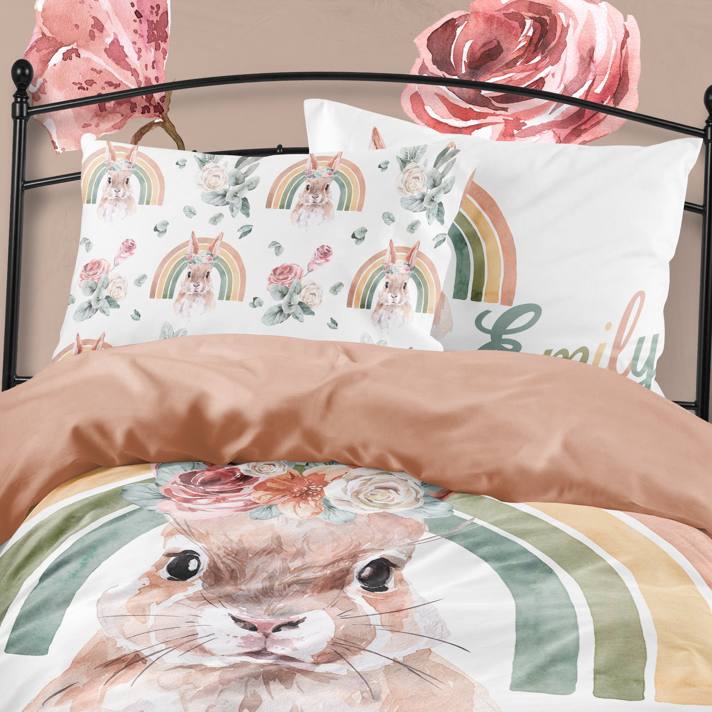 rainbow twin bed set