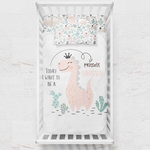 girl dinosaur crib sheets