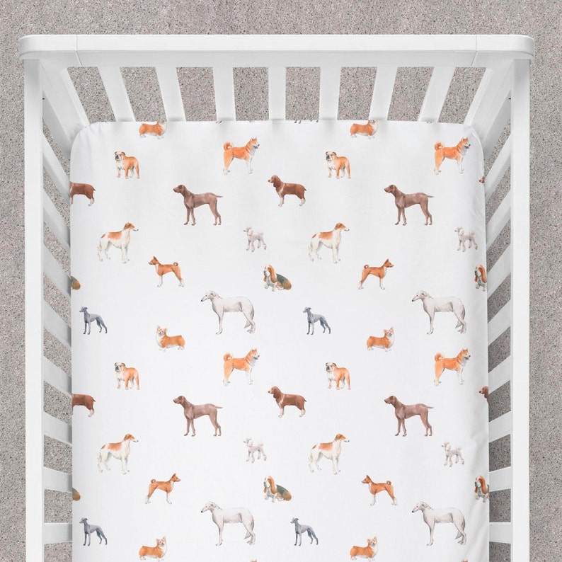 dog print crib sheets