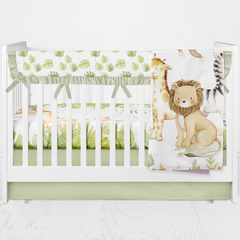 Safari Animal Crib Bedding Safari Nursery Room Safari Crib Etsy UK