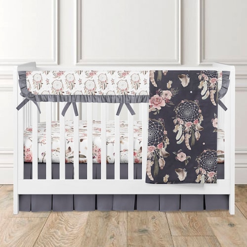BOHO CRIB BEDDING Set Dreamcatcher Crib Set Boho Baby Etsy