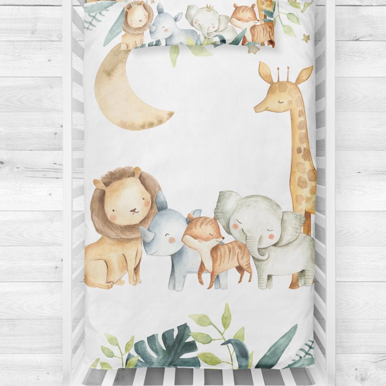 Personalized Safari Crib Bedding Safari Nursery room Safari Etsy
