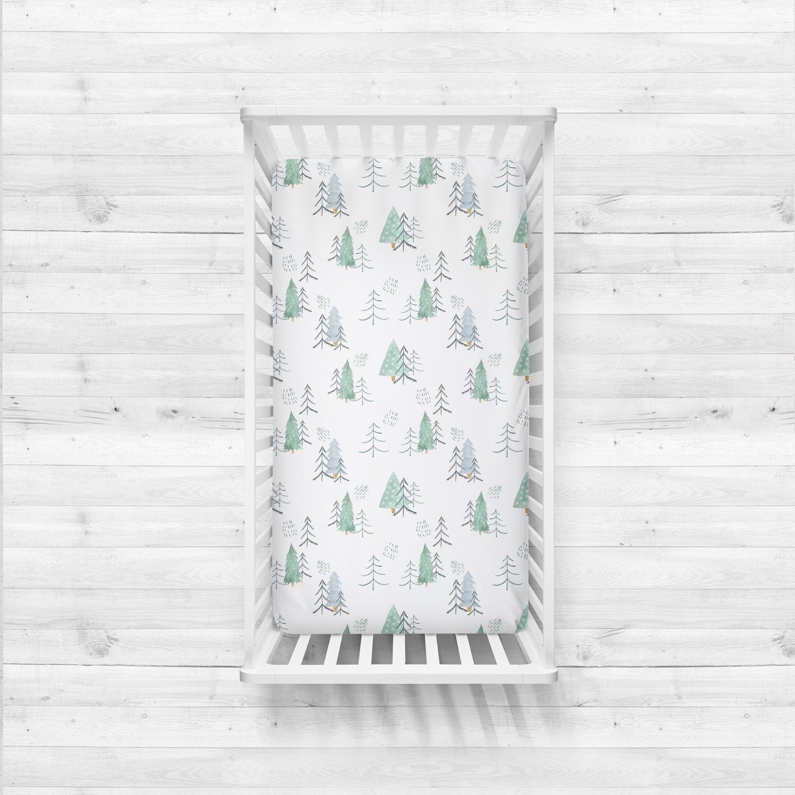 Pine Trees Crib Sheet Mini Crib Sheet Gender Neutral Etsy