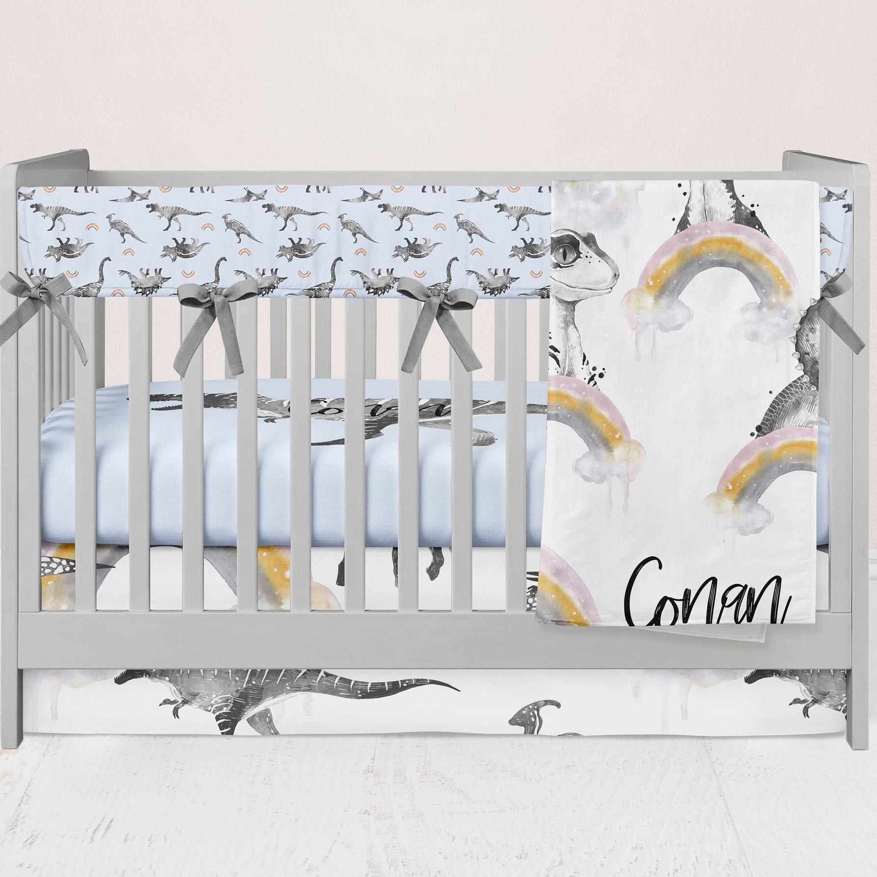 dinosaur crib bedding