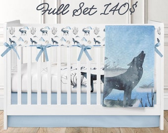 wolf baby bedding
