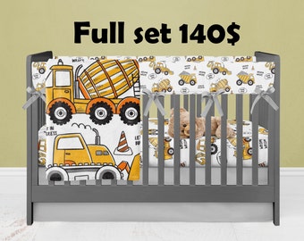 construction crib bedding