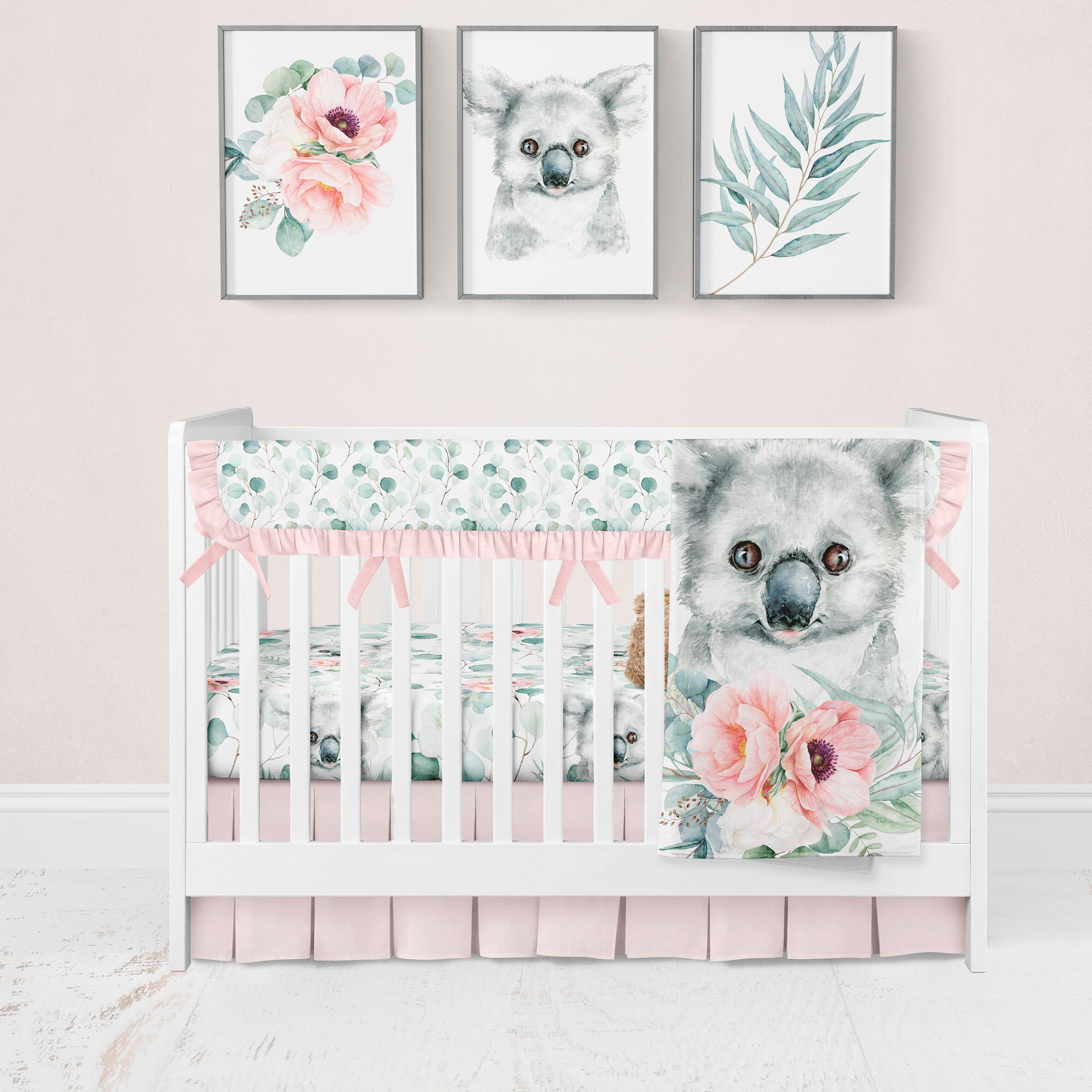 Koala bear baby bedding girl crib bedding nursery room koala Etsy