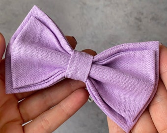 Lavender bow tie and pocket square set Groom bow tie Wedding bow ties for men