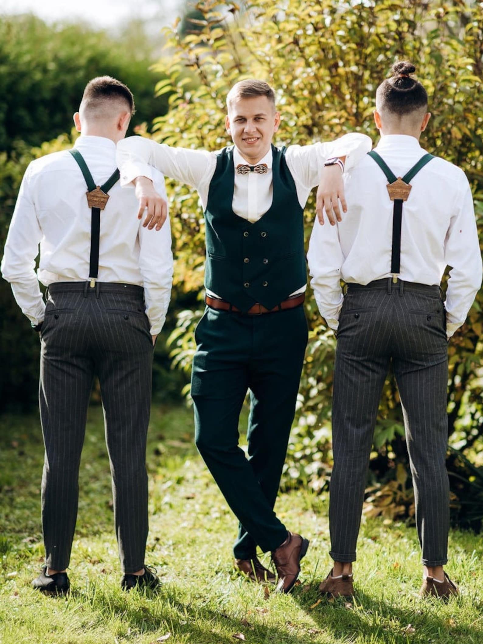 Custom suspenders men Groomsmen suspenders Personalized gift Etsy