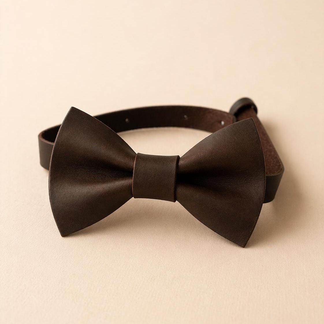 Brown Leather Bow Tie Groomsmen Proposal Gift Brown Leather Bow Tie Groomsmen Proposal Gift