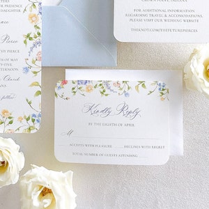 Mayfair Elegant Watercolor Wildflower Wedding Invitation Suite Semi-Custom image 6