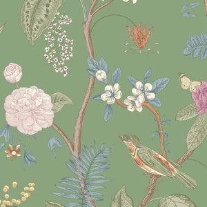 Green Grandmillenial Chinoiserie Wall Decor | Set of 2 | Instant ...