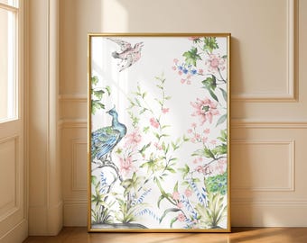 Classic Chinoiserie Printable Art Prints | Multiple Sizes | Grandmillenial Decor | Instant Digital Download