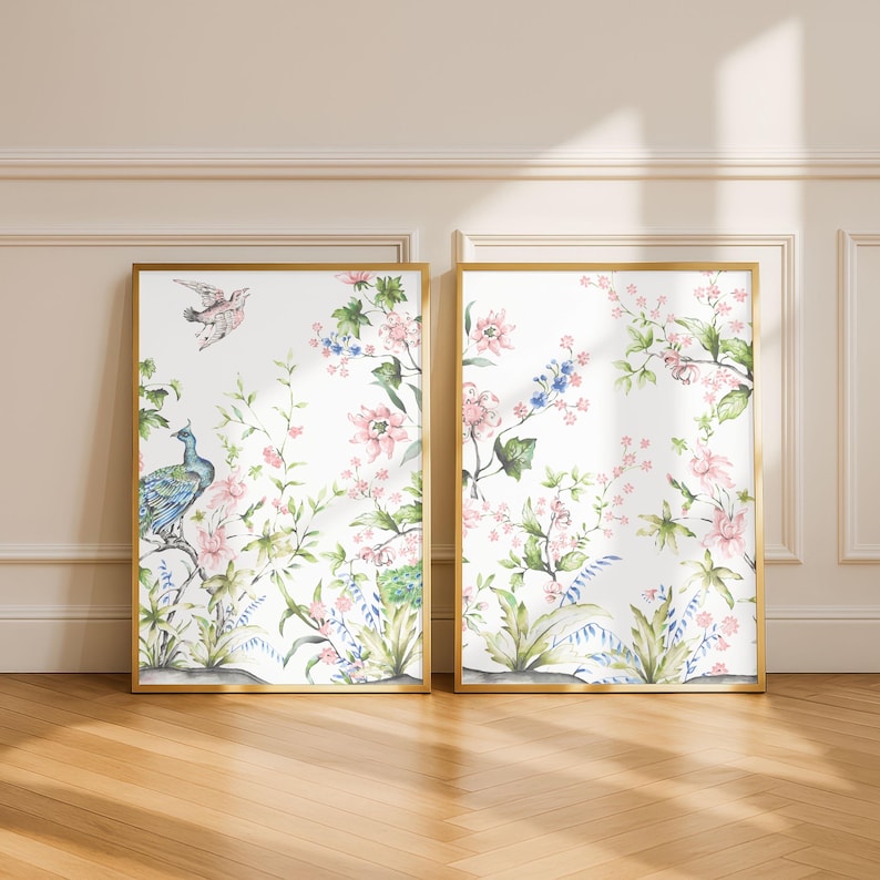 Classic Chinoiserie Printable Art Prints | Multiple Sizes | Grandmillenial Decor | Instant Digital Download image 6