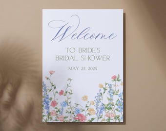 Kathleen Bridal Shower Welcome Sign Template | Editable Digital Download