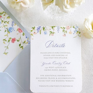 Mayfair Elegant Watercolor Wildflower Wedding Invitation Suite Semi-Custom image 5