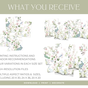 Classic Chinoiserie Printable Art Prints | Multiple Sizes | Grandmillenial Decor | Instant Digital Download image 5